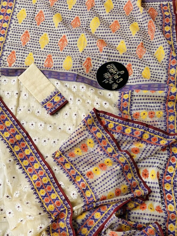 Khadi Cotton (Muslin Cotton Jamdani)