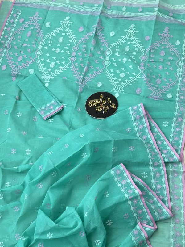 Paste Color Cotton Jamdani