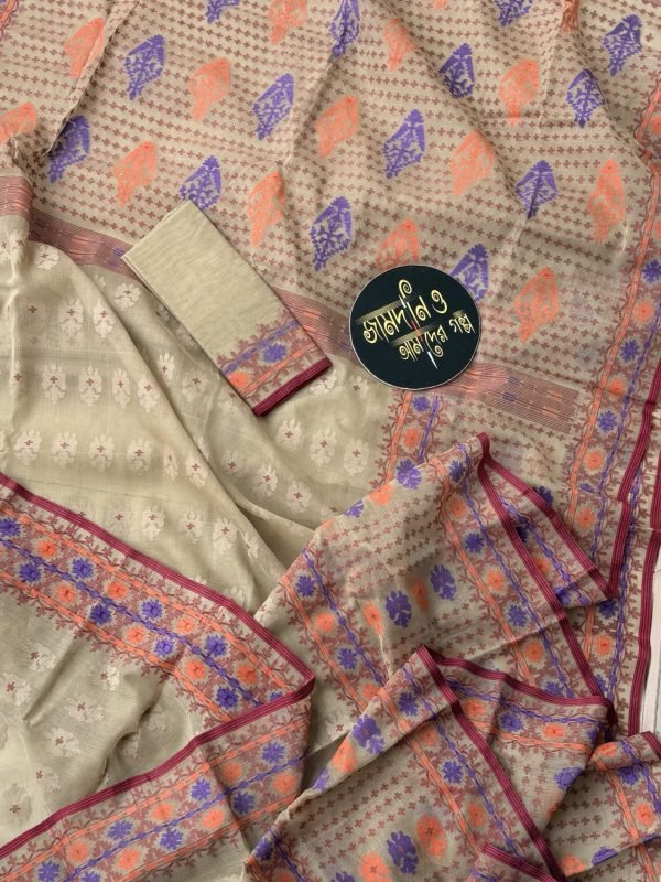 Jamdani Saree Cotton Beige