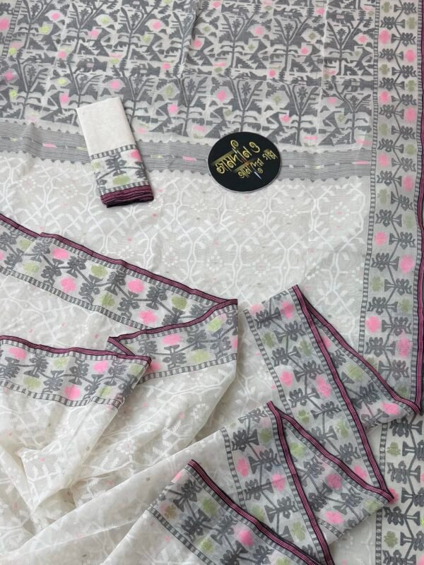 Jamdani Saree Cotton Off White