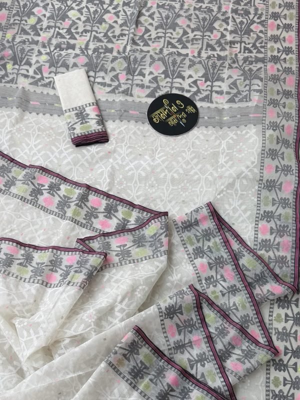 Jamdani Saree Cotton Off White