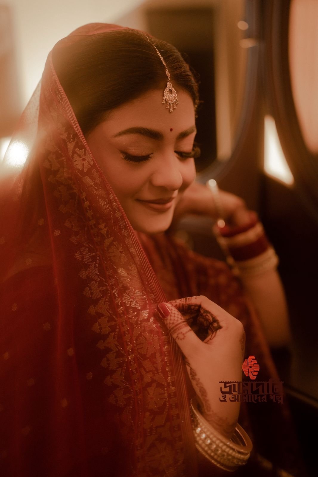 Jamdani Saree Bridal Cotton Dark Maroon