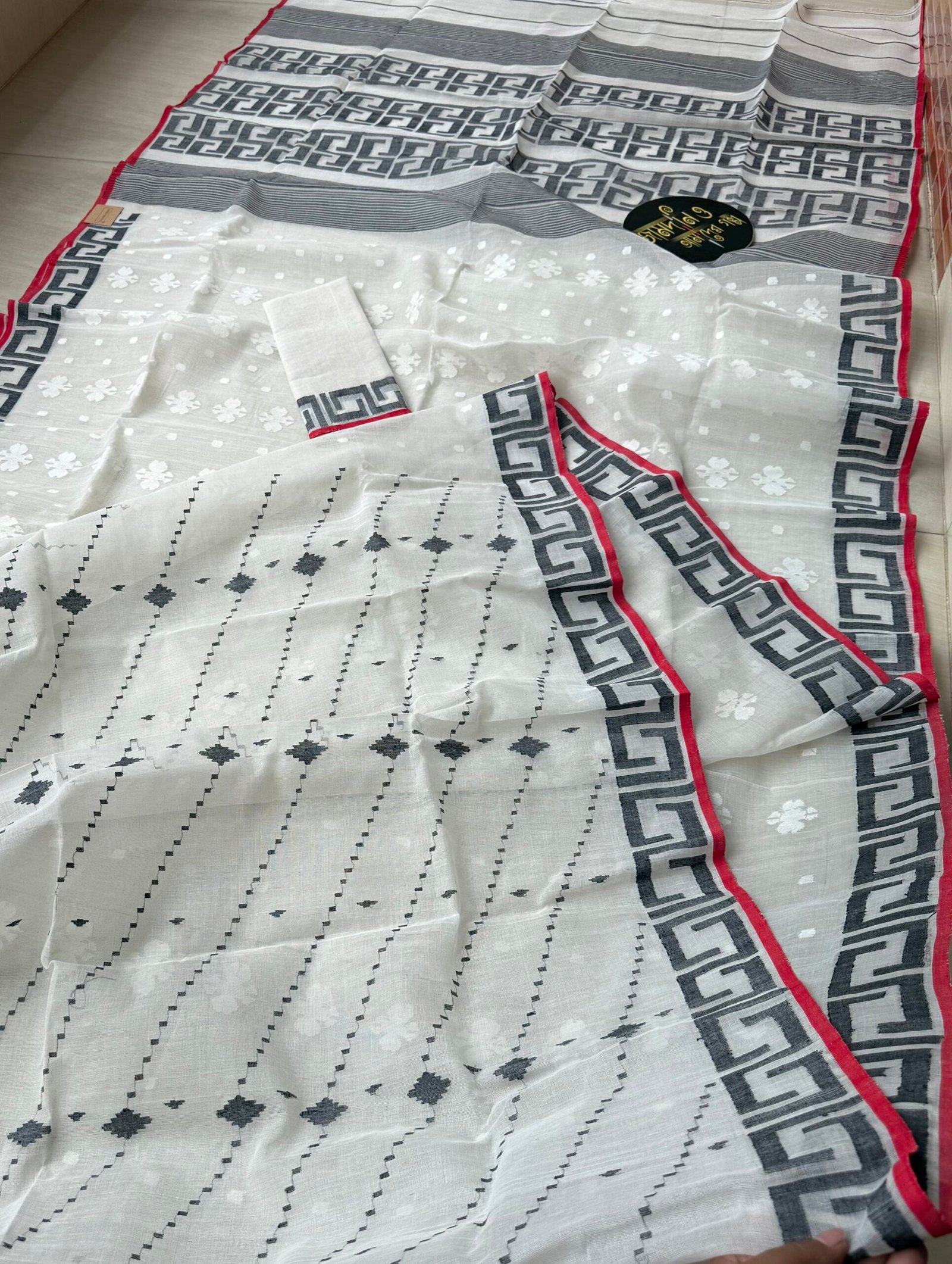 Jamdani Saree Cotton Off White
