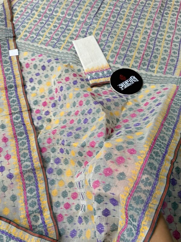 Jamdani Saree Cotton Off whwhite