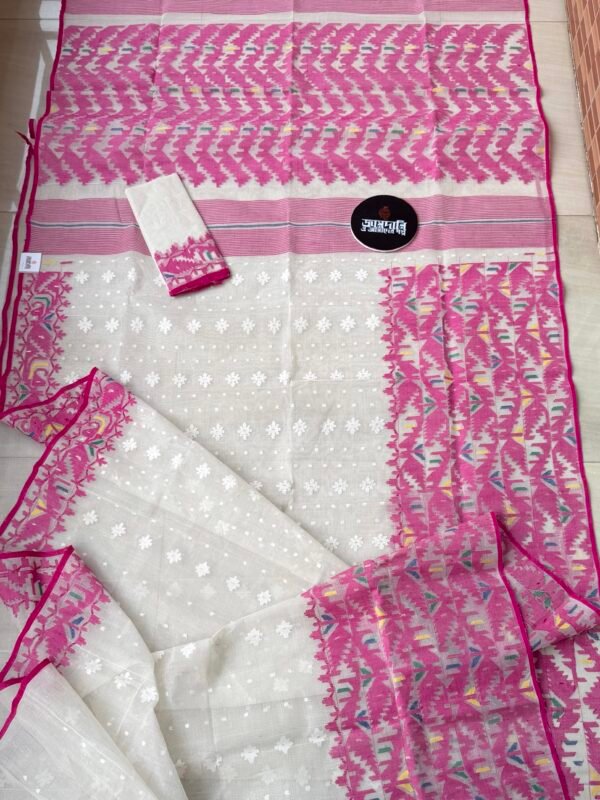Jamdani Saree Pure Cotton Off White