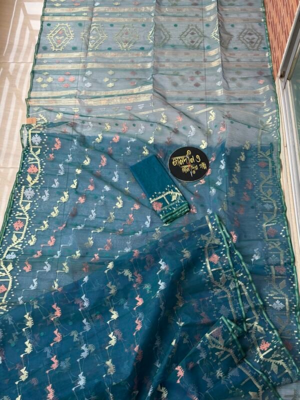 Jamdani Saree Halfsilk Moyurkonthi