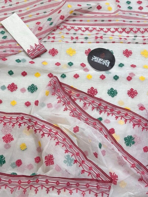 Jamdani Saree Cotton off white